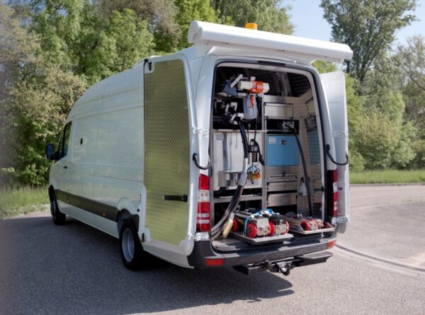 5t rehabilitation vehicle for hydraulic working robots with trailer